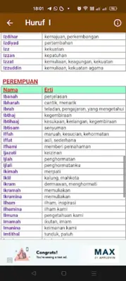 Nama-Nama Indah Bayi Muslim android App screenshot 4