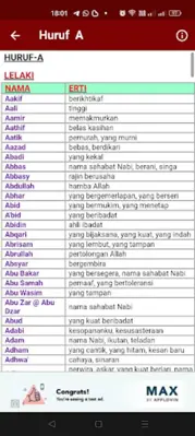 Nama-Nama Indah Bayi Muslim android App screenshot 8